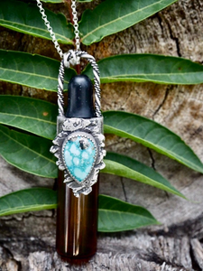 Whitewater Turquoise Primal Earth Dropper Bottle Necklace
