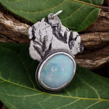 Primal Earth Pendant - Sterling Silver Australian Opal Necklace