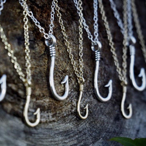 GOLD Fish Hook Necklace – Black Coyote Jewelry